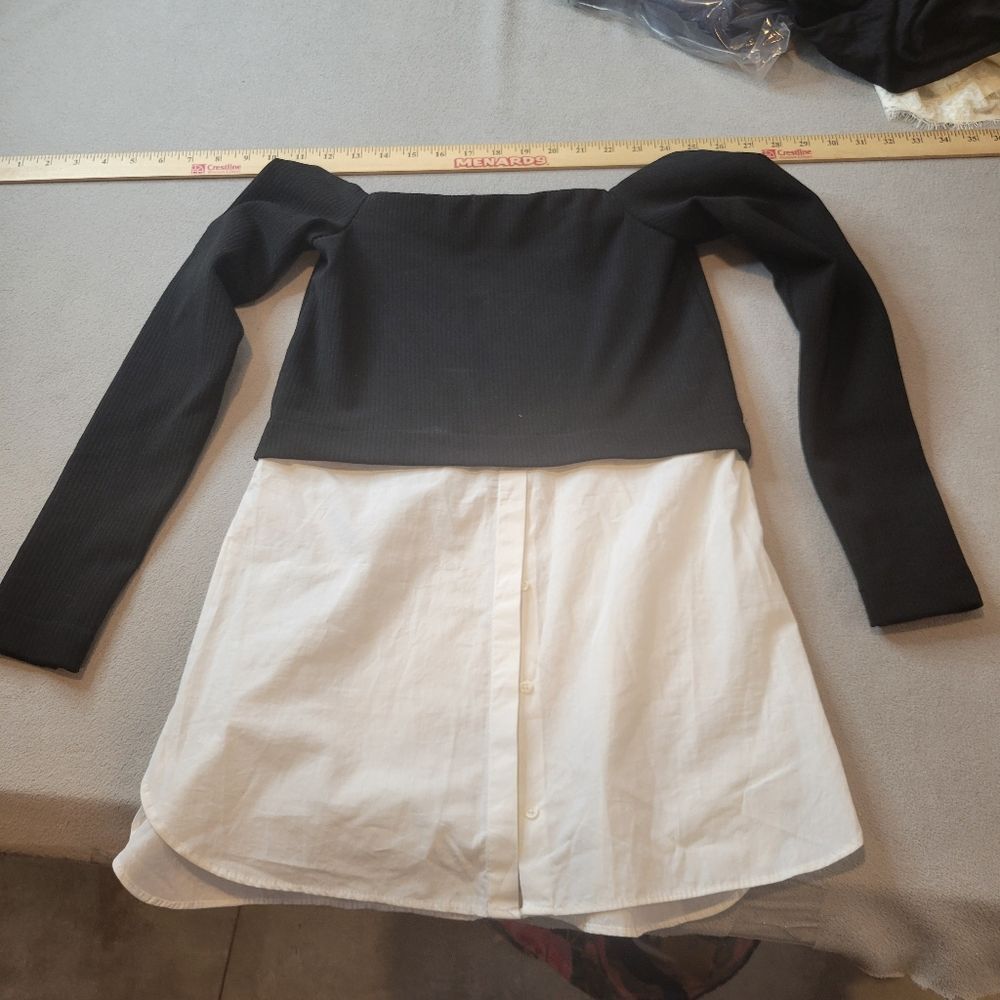 Zara Off the Shoulder Two in one shirt Size XS